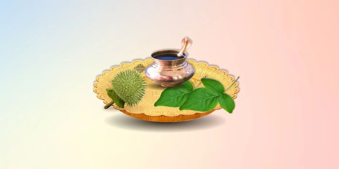 Ganga Jal, Bilva Leaves and Datura